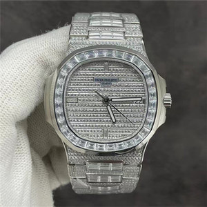 TW厂百达翡丽手表超级满天星方钻鹦鹉螺男版腕表